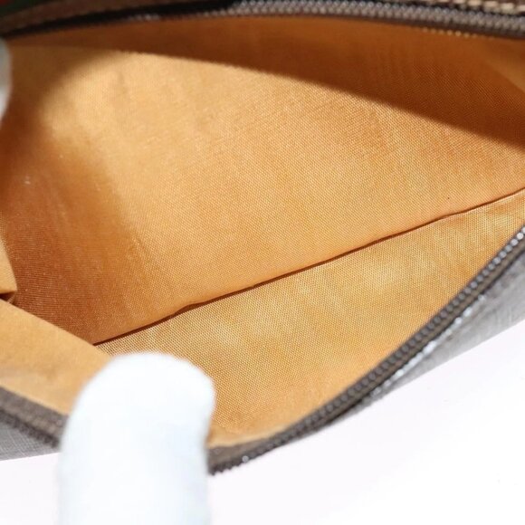 GUCCI GG Supreme Web Sherry Line Shoulder Bag PVC Beige - Picture 13 of 16
